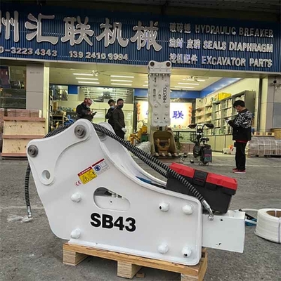 Soosan SB43 ब्रेकर साइड माउंटेड हाइड्रोलिक हैमर 75mm चिज़ल एक्सकेवेटर हाइड्रोलिक हैमर के साथ