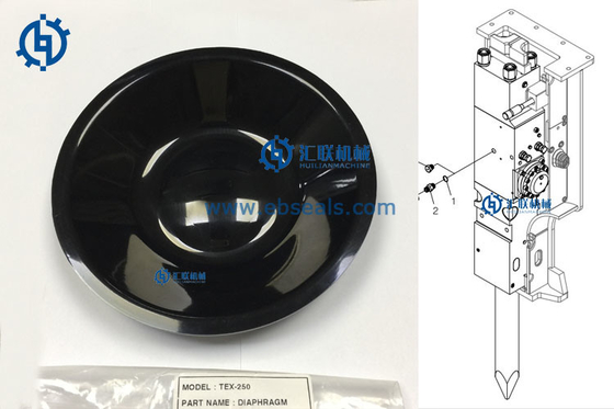 मानक पैकेज TEX250 एटलस कोप्को हैमर पार्ट्स एनबीआर डायाफ्राम गैर विषैले